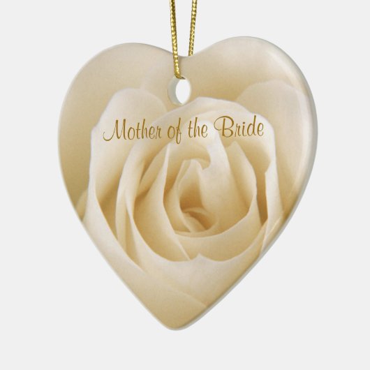 花嫁のオーナメントの白いクリームのばら色の母 セラミックオーナメント (左)