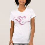花嫁のカスタムハートデザインTシャツテンプレート Tシャツ<br><div class="desc">Bridesに最適なTシャツ。素敵な贈り物を作る。ウェディングパーティーのTシャツも用意。</div>