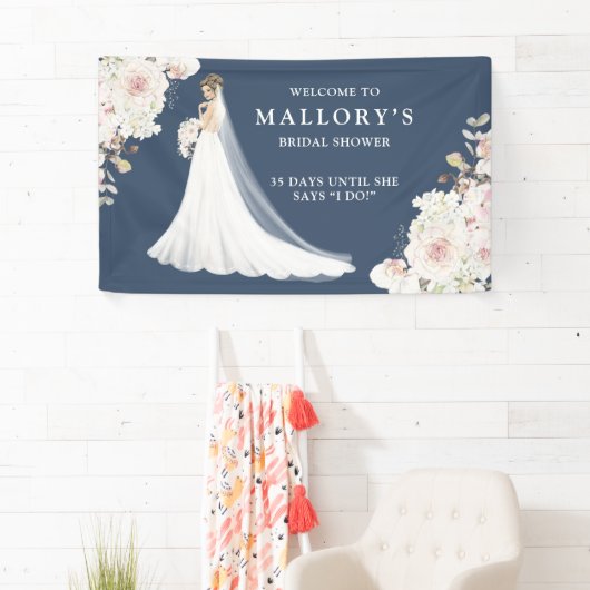 花嫁のガウン結婚ブライダルシャワーへようこそ 横断幕 (インサイチュ)