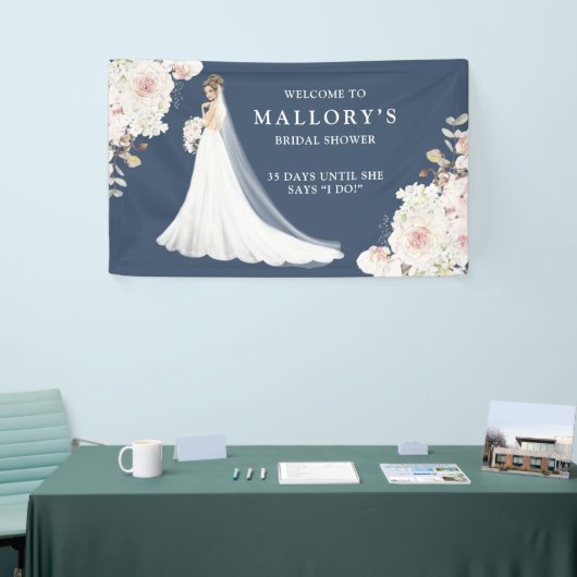 花嫁のガウン結婚ブライダルシャワーへようこそ 横断幕 (トレードショー)