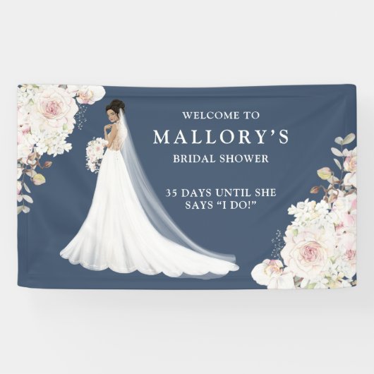 花嫁のガウン結婚ブライダルシャワーへようこそ 横断幕 (横)
