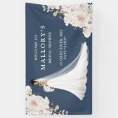 花嫁のガウン結婚ブライダルシャワーへようこそ 横断幕 (縦)