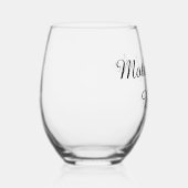 花嫁のガラスの結婚母親 ステムなしワイングラス (右)