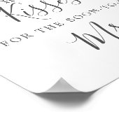 花嫁のキスはいくつ？ ブライダルシャワーのサイン ポスター (角)