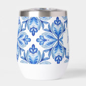 花嫁のギフトイタリアン青いタイルのモノグラム (正面)