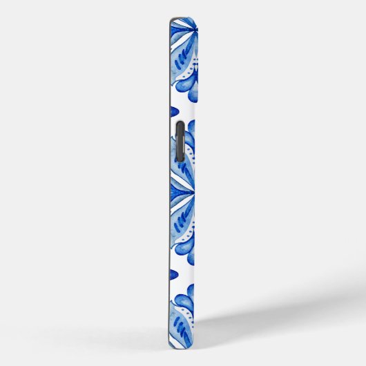 花嫁のギフトイタリアン青いタイルのモノグラム Case-Mate iPhoneケース (裏面 / 右)