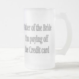 花嫁のギフトガラスビールステインの父 フロストグラスビールジョッキ