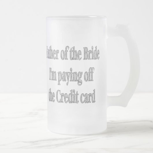 花嫁のギフトガラスビールステインの父 フロストグラスビールジョッキ (右)