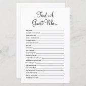 花嫁のゲストを探せ ブライズシャワーゲーム (正面/裏面)