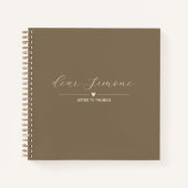 花嫁のゲストブックへの手紙 | ダークニュートラル ノートブック (正面)