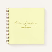 花嫁のゲストブックへの手紙 | バターイエロー ノートブック (正面)