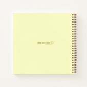 花嫁のゲストブックへの手紙 | バターイエロー ノートブック (裏面)