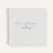花嫁のゲストブックへの手紙 | ライトシルバー ノートブック (正面)