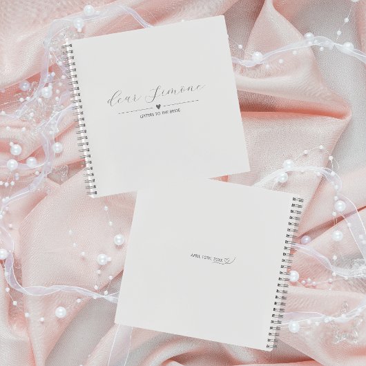 花嫁のゲストブックへの手紙 | ライトシルバー ノートブック
