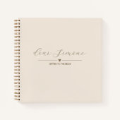 花嫁のゲストブックへの手紙 | ライトニュートラル ノートブック (正面)