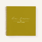 花嫁のゲストブックへの手紙 | 濃い黄色 ノートブック (正面)