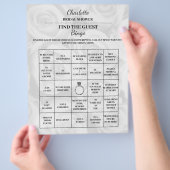 花嫁のゲスト向けブライズシャワー ビンゴを探して チラシ (手)