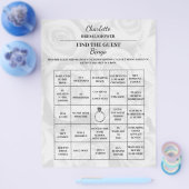 花嫁のゲスト向けブライズシャワー ビンゴを探して チラシ (シングル)