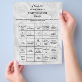 花嫁のゲスト向けブライズシャワー ビンゴ チラシ (手)