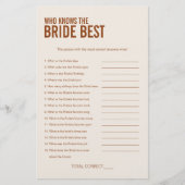 花嫁のゲームを知っているテラコッタブライダルシャワー (正面)