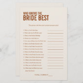 花嫁のゲームを知っているテラコッタブライダルシャワー (正面/裏面)