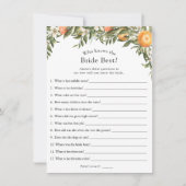 花嫁のゲームを知っている主スクイーズ最高のシトラス 招待状 (正面)