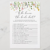 花嫁のゲームを知っている最高の野花 (正面)