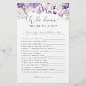 花嫁のゲームを知っている薄紫ラベ最高のンダー (正面)