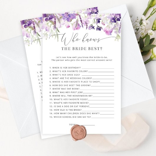 花嫁のゲームを知っている薄紫ラベ最高のンダー