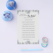 花嫁のゲームカードをどれくらい知っているか チラシ (シングル)