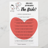 花嫁のゲームカードをどれくらい知っているか チラシ (正面)