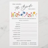 花嫁のゲームカードを知っているワイルドフラワー紙 チラシ (正面)