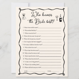 花嫁のゲームカードを知っ最高のている奴ら 招待状