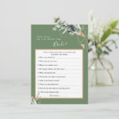 花嫁のゲームカードを知るオリーブ最高のの緑 招待状 (スタンド正面)