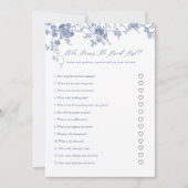 花嫁のゲームカードを知最高のっている青いフローラ 招待状 (正面)