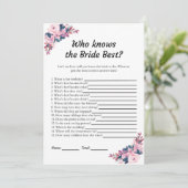 花嫁のゲームカードを知最高のるピンクフローラ 招待状 (スタンド正面)