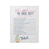 花嫁のゲームパックを知っている最高のアイスクリーム ノートパッド (回転)