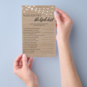 花嫁のゲーム最高ののブライダルシャワー チラシ (ハンドル)