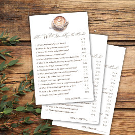 花嫁のコーヒーシャワーゲームをどれだけ知っているか