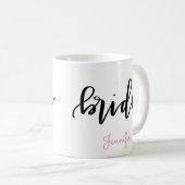 花嫁のコーヒー・マグ-名前を個人化して下さい コーヒーマグカップ (正面右)