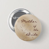 花嫁のサテンの優雅の母 缶バッジ (正面&裏面)
