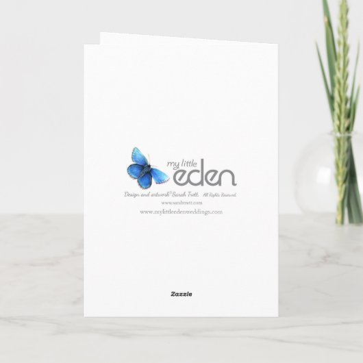 花嫁のサンキューカードの結婚式のワスレグサの母 サンキューカード (裏面)