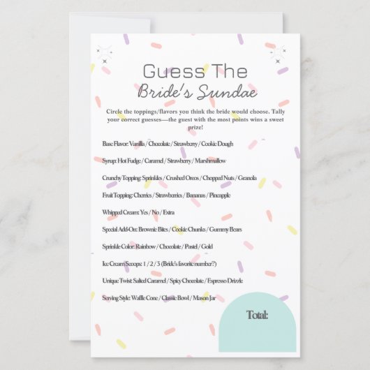 花嫁のサンデゲームを推測 (正面)