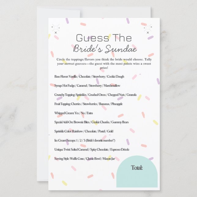 花嫁のサンデゲームを推測 (正面)