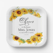 花嫁のシャワーにお祝いを ペーパープレート (正面)