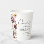 花嫁のシャワーにお祝いを 紙コップ (正面)