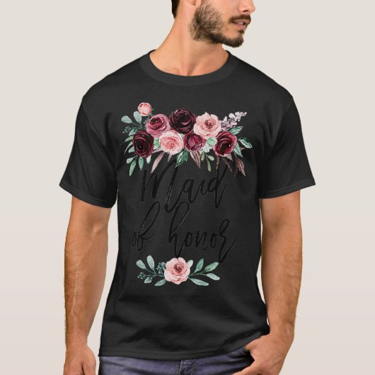 花嫁のシャワーに最適な面白い結婚式の贈り物 - 花嫁のメイド Tシャツ (正面)