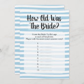 花嫁のシャワーのゲームは何歳の青白 (正面/裏面)