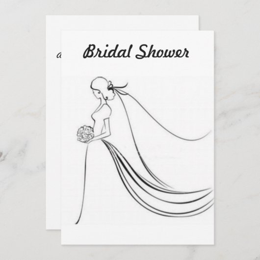 花嫁のシャワーの招待状 招待状 (正面/裏面)