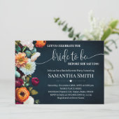 花嫁のシャワーを祝おう ワインネイビー ウェディング 招待状 (スタンド正面)